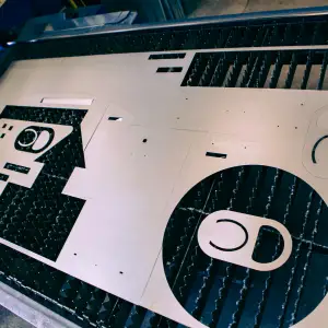 Laser Cutting Mild Steel: Click Here To View Larger Image